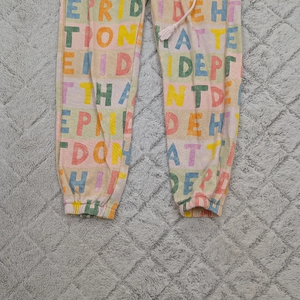 Anthropologie Joggers Womens S Pink Pride Graphic Luke John Matthew Arnold - Picture 3 of 10